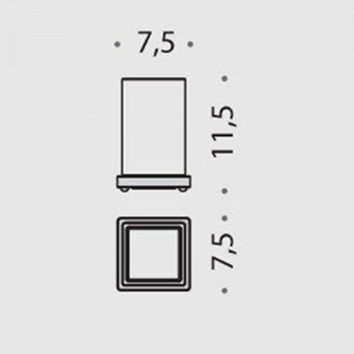 картинка Colombo Look Стакан настольный, цвет: чёрный матовый/матовое стекло от магазина Сантехстрой