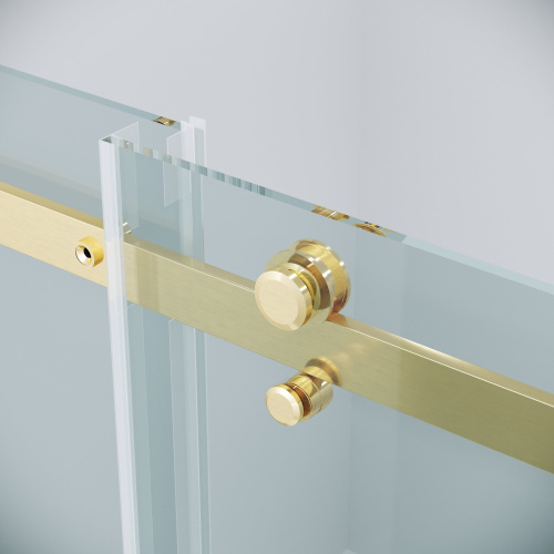 картинка Душевая перегородка 200.K33.04.80.32.00 Classic (80*195) золото сатин, стекло прозрачное, 1 место от магазина Сантехстрой