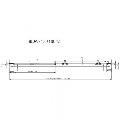 картинка Душевая дверь Ravak Blix BLDP2-100 0PVA0U00ZG профиль Сатин стекло Grape от магазина Сантехстрой