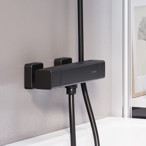 фото 536000300 gala термостатный смеситель для душа, чёрный