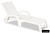 картинка Bica, Италия Шезлонг B:rattan MIAMI складной, белый (незначительный деффект) от магазина Сантехстрой