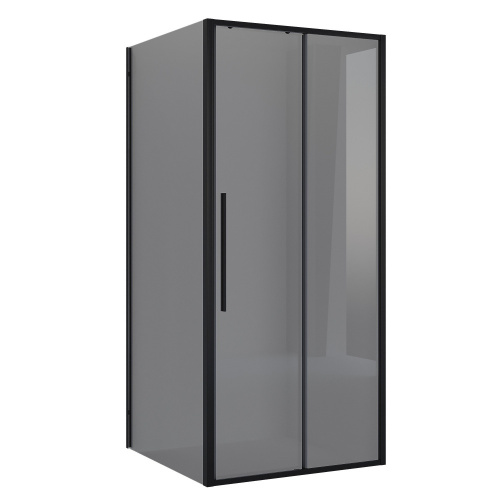 картинка Душевое ограждение Niagara Nova NG-85-9TB-TB100-34 (90х100х195) прямоугольник,черный матовый,дверь раздвижная,стекло тонированное,2 места от магазина Сантехстрой