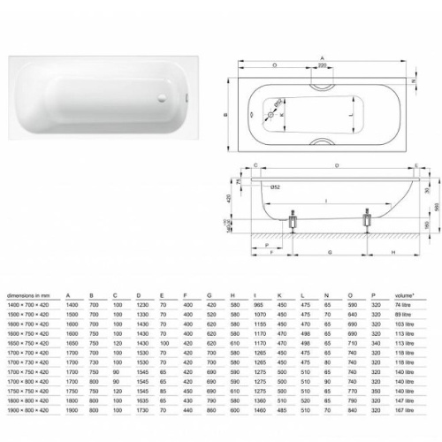картинка Стальная ванна Bette Form 180х80 2950-000AD от магазина Сантехстрой