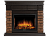 картинка Портал Firelight Bricks Wood 25 камень темный, шпон венге от магазина Сантехстрой
