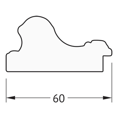 картинка Зеркало Evoform Definite 145х55 BY 3106 в багетной раме - Золотые бусы на бронзе 60 мм от магазина Сантехстрой