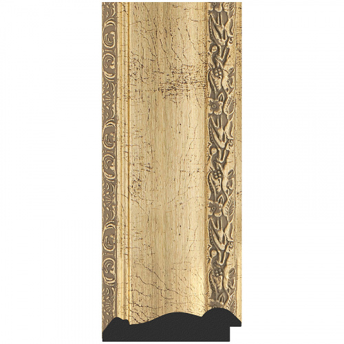 картинка Зеркало Evoform Exclusive-G 132х62 BY 4084 с гравировкой в багетной раме - Состаренное серебро с орнаментом 120 мм от магазина Сантехстрой