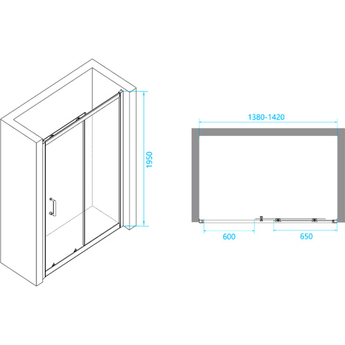 картинка Душевая дверь RGW 41081414-14 от магазина Сантехстрой