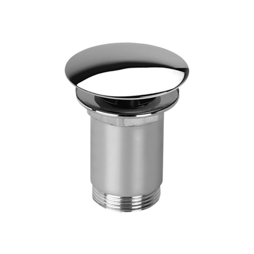 картинка CZR-B-SOC-01 Донный клапан с круглой крышкой, с системой "Клик-клак" с переливом, исполнение хром от магазина Сантехстрой