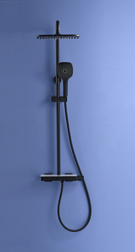 картинка Душевая система Black&White Universe UK5010B 5010ВUK Черная матовая от магазина Сантехстрой