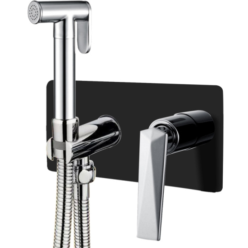 картинка Гигиенический душ со смесителем Boheme Venturo 377-B Хром Черный от магазина Сантехстрой