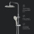 картинка F0750A400 Inspire V2.0, душевая система, набор: см-ль д/душа с термостатом, верхний душ d 250 мм, ру от магазина Сантехстрой