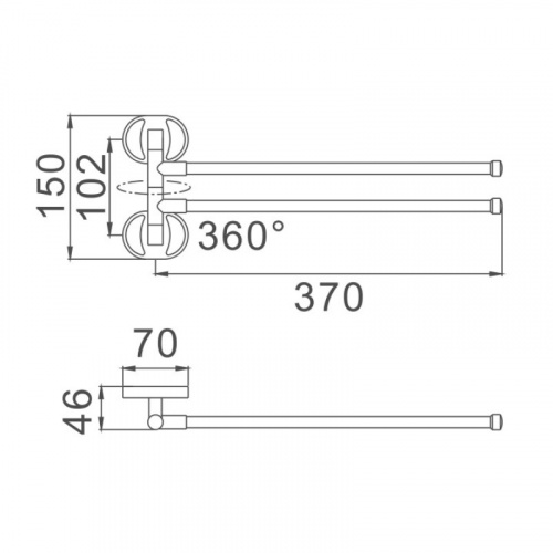 картинка Полотенцедержатель Haiba хром (HB1912) от магазина Сантехстрой