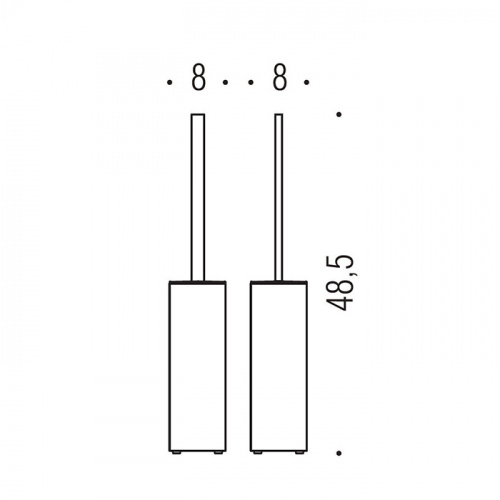 картинка Colombo Look Туалетный ерш напольный, цвет: PVD золото матовое от магазина Сантехстрой