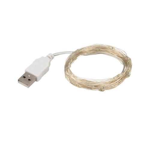 картинка Гирлянда Роса 10 м,  100 LED, USB,  теплое белое свечение NEON-NIGHT от магазина Сантехстрой