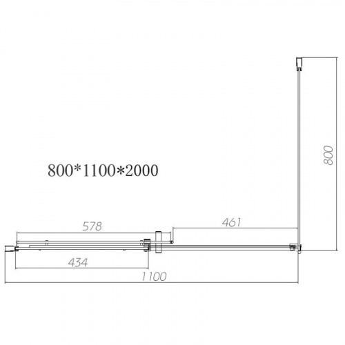 картинка Душевой уголок Vincea vsr-4d8011cl от магазина Сантехстрой