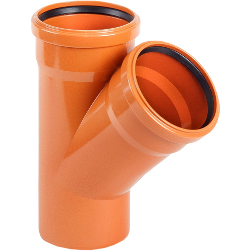 картинка Тройник ХЕМКОР НК 110х110 мм, 45 гр. от магазина Сантехстрой