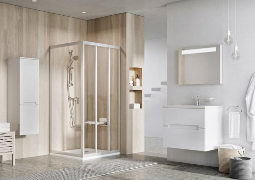 картинка Душевая стенка Ravak Supernova APSS-75 94030UR2Z1 профиль Сатин стекло Transparent от магазина Сантехстрой