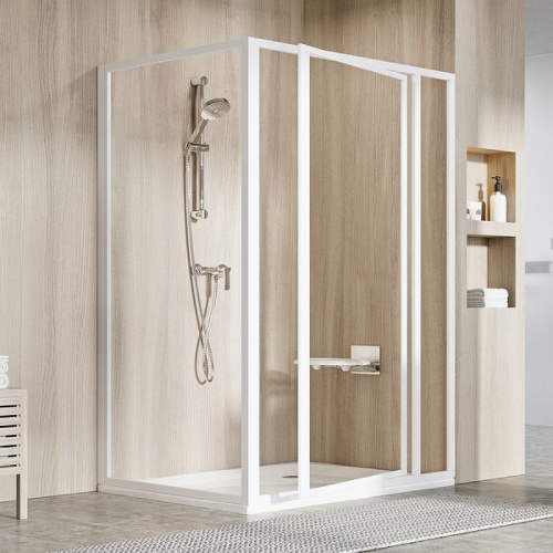 картинка Душевая стенка Ravak Supernova PSS-90 940701O2Z1 профиль Белый стекло Transparent от магазина Сантехстрой