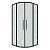 картинка Душ.ограждение 301.K33.02.1010.21.02 Cosmo (100*100*195) полукруг,раздвижн,черн.матов,стекло шиншилл от магазина Сантехстрой