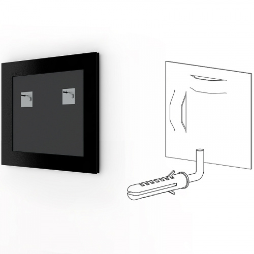 картинка Зеркало Evoform Definite 60х60 BY 0614 в багетной раме - Черный дуб 37 мм от магазина Сантехстрой