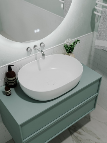 картинка Раковина накладная Terminus Прато 600х415х140 от магазина Сантехстрой