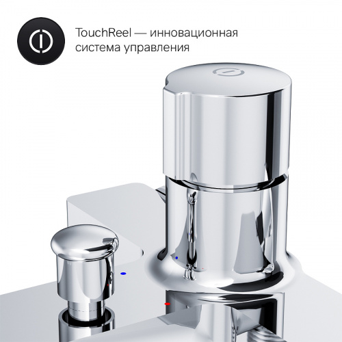 фото f85a10500 x-joy, touchreel смеситель д/ванны/душа, хром, шт.