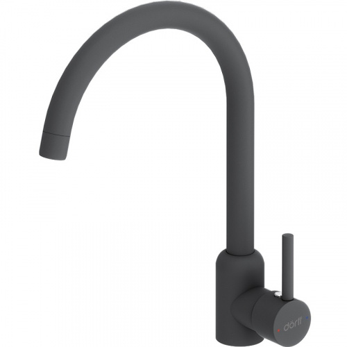 картинка D3007022 Logic кухонный смеситель поворотный, черный от магазина Сантехстрой