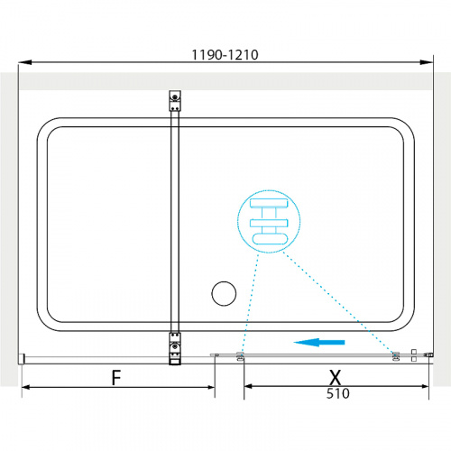 картинка Душевая дверь RGW 41071812-14 от магазина Сантехстрой