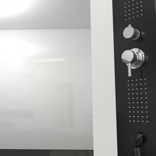 картинка Душевая кабина Black&White Galaxy G8701 90x90 8701900 с гидромассажем от магазина Сантехстрой