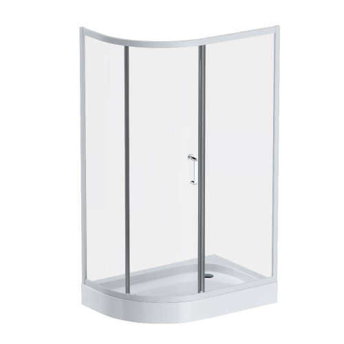 картинка W83UG-302U120MT Like Solo Slide 120 Душ. ограждение Like 120x80, стекло прозрачное, проф мат хром, б от магазина Сантехстрой