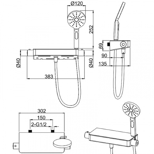 фото смеситель для душа allen brau 5.11002-31 черный
