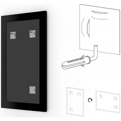 картинка Зеркало Evoform Definite 152х72 BY 1111 в багетной раме - Алебастр 48 мм от магазина Сантехстрой