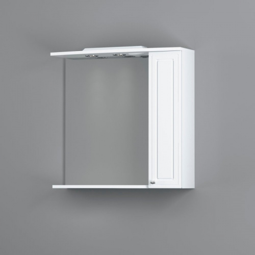 картинка M41MPR0751WG Palace One, зеркало, частично зеркальный шкаф, правый, 75 см, с подсветкой, белый, глян от магазина Сантехстрой