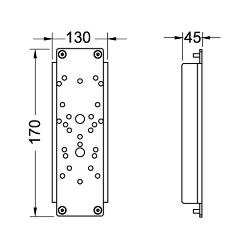картинка TECE Панель для монтажа ручек с застенным модулем арт. 9.300.009 от магазина Сантехстрой
