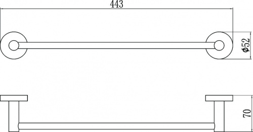 картинка Держатель для полотенец прямой 40 см Savol 87 (S-408724) от магазина Сантехстрой