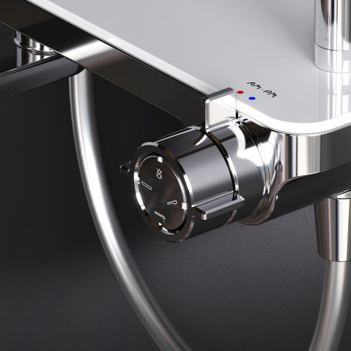 картинка F0780700 Like, душ.система: см-ль-полка д/ванны/душа, душ.штанга 1030-1460мм, верхний душ 220 мм, ру от магазина Сантехстрой