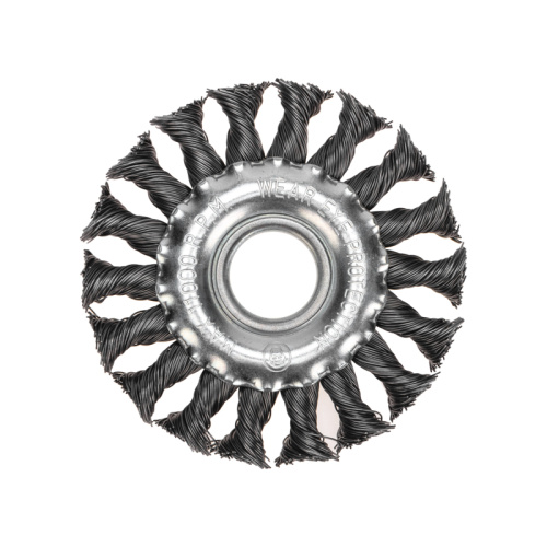 картинка Щетка дисковая для УШМ,  крученая стальная проволока,  100мм,  отв.  22,23мм KRANZ от магазина Сантехстрой