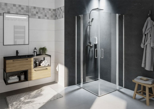 картинка Душевой уголок Riho Novik Z207 90х90 G003020120 (GZ3090090) профиль Хром стекло прозрачное от магазина Сантехстрой