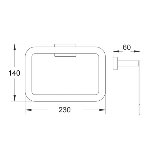 картинка Держатель для полотенец BELZ квадрат (B90404) от магазина Сантехстрой