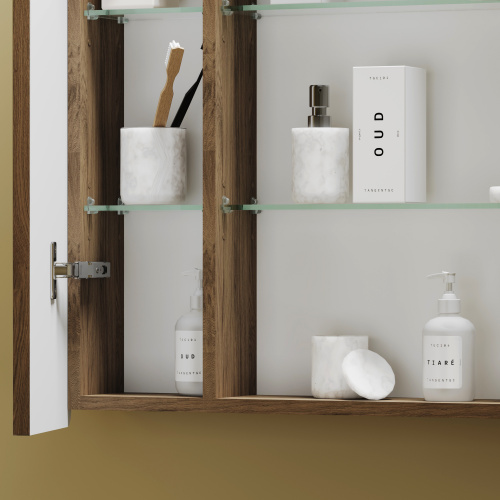 картинка Зеркальный шкаф для ванной комнаты Mirror Ceramica Nova mi80ech от магазина Сантехстрой