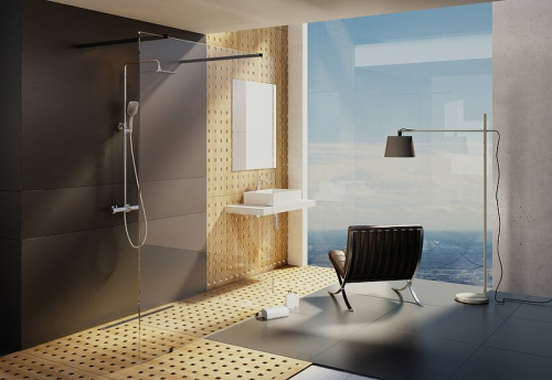 картинка Душевая перегородка Ravak Walk-In Free 130 GW9FJ0C00Z1 профиль Хром стекло Transparent от магазина Сантехстрой