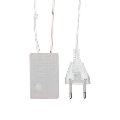 картинка Гирлянда Бахрома со снежинками 2,4х0,9м,  150LED,  белый,  с контроллером 8 режимов,  230В NEON-NIGHT от магазина Сантехстрой