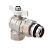 картинка Кран-американка шаровой, MVI, Premium, угловой, 1/2", НВ, PN 40, ручка-бабочка, с полусгоном и самоуплотняющимся кольцом, полнопроходной, материал-латунь никелированная от магазина Сантехстрой