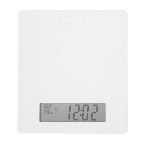 картинка Весы кухонные электронные мультифункциональные,  белые/стекло/до 5 кг REXANT от магазина Сантехстрой