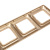 картинка DEA Рамка 3-я горизонтальная Золотой Металлик KRANZ (1/10/120) от магазина Сантехстрой