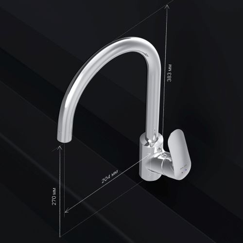 картинка F8007700 Like, смеситель для кухни с каналом для питьевой воды, хром, шт. от магазина Сантехстрой