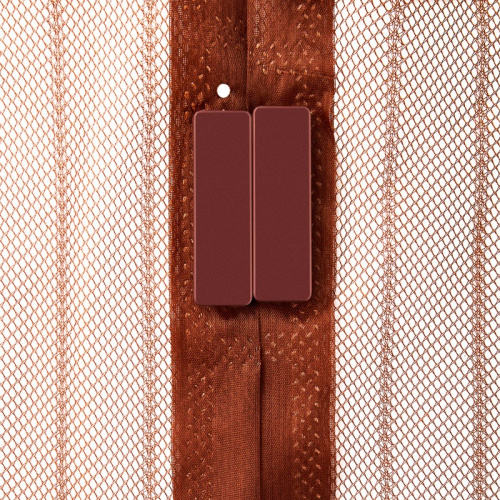 картинка Дверная антимоскитная сетка 210х100 см коричневая (магниты пришиты по всей длине сетки!) от магазина Сантехстрой