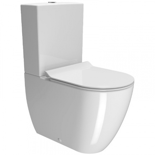 картинка Унитаз компакт GSI Pura 880611 Белый глянцевый без бачка и сиденья от магазина Сантехстрой
