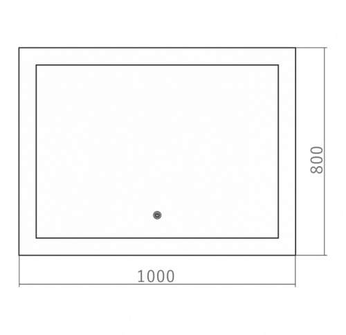 картинка Зеркало AZARIO Норма 1000х800, LED-подсветка с диммером, сенсорный выключатель (ФР-00001452) от магазина Сантехстрой