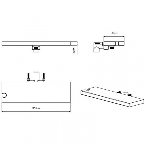 картинка Душевая система Vincea VSFW-431T1RGM с термостатом Вороненая сталь от магазина Сантехстрой